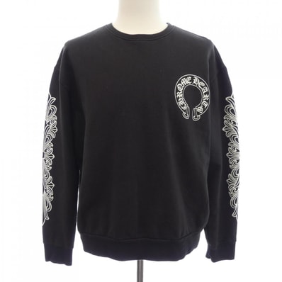 Chrome Hearts Floral Cross Horseshoe Back Print Sweatshirt "Black"