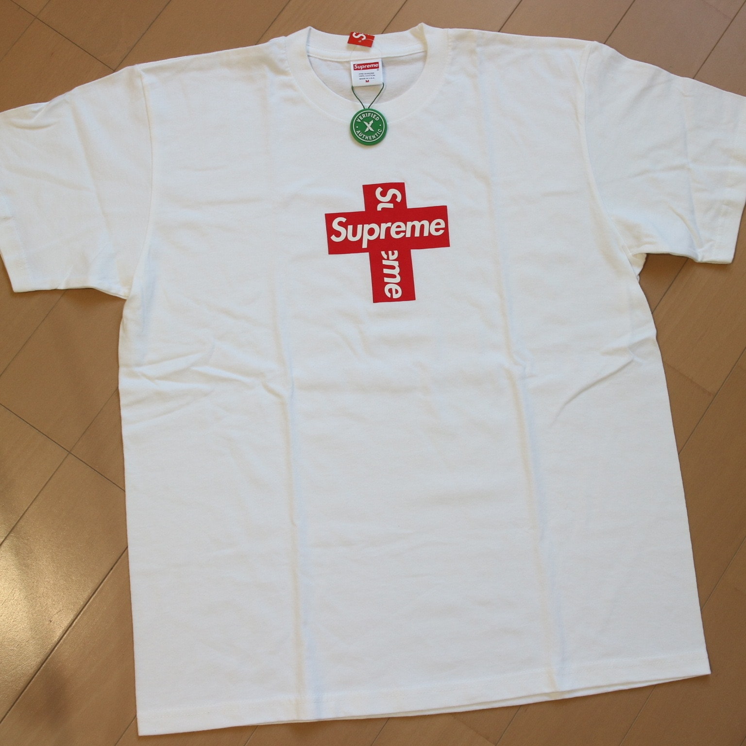 シュプリーム クロス ボックス ロゴ Tシャツ "ホワイト"