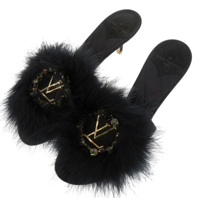 ルイ・ヴィトン ファー クリスタル LVロゴ マリリン キトンヒ