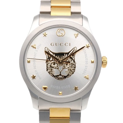 グッチ Gタイムレス 腕時計 時計 ステンレススチール YA1264074(126.4) クオーツ メンズ 1年保証 GUCCI 中古