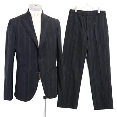 ルイヴィトン 【国内正規/24年製】RM242MF DKT HRFJ2E/HRFP6W モノグラムxストライプ ウール 2Bシングル セットアップ 46