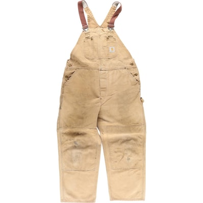 古着 ビッグサイズ カーハート Carhartt ダブルニー ダック オーバーオール メンズw41相当/eaa608246