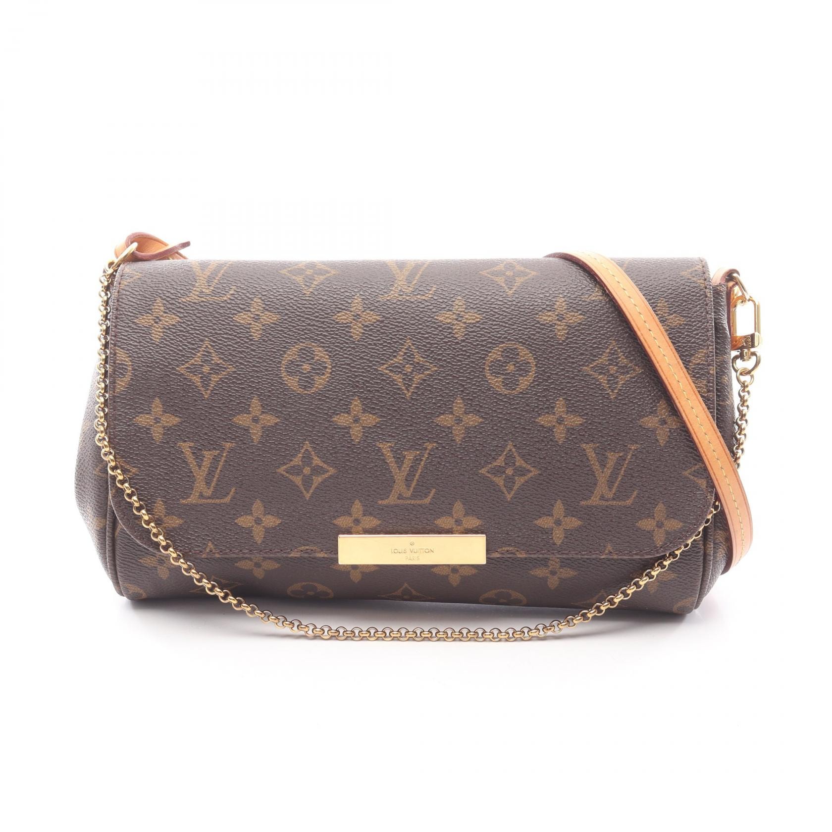 ルイ・ヴィトン LOUIS VUITTON フェイボリットMM ハンドバッグ バッグ PVCコーティングキャンバス レザー モノグラム レディース ブラウン系 M40718 【中古】