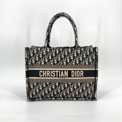 Christian Dior(クリスチャンディオール) ブックトート ミディアム トートバッグ ネイビー