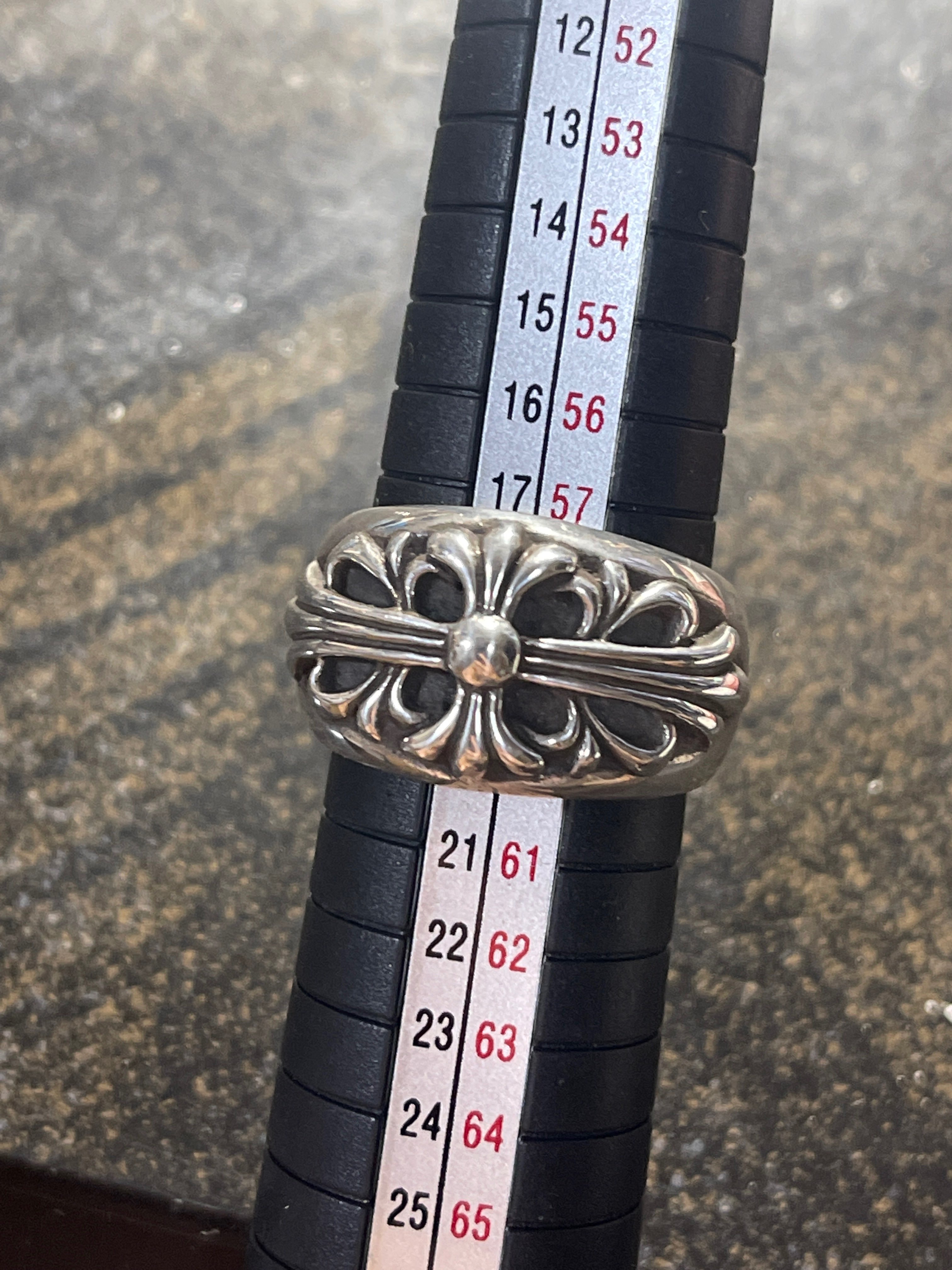 Chrome Hearts Floral Cross Ring "Silver"
