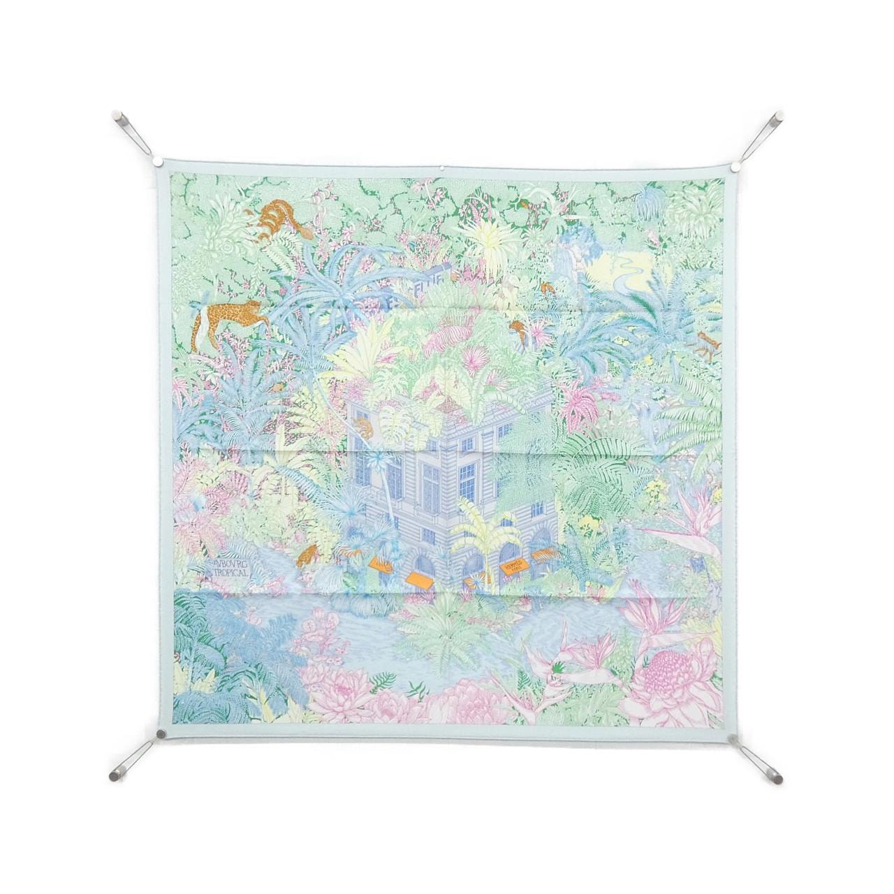 エルメス FAUBOURG TROPICAL カレ 003602S スカーフ