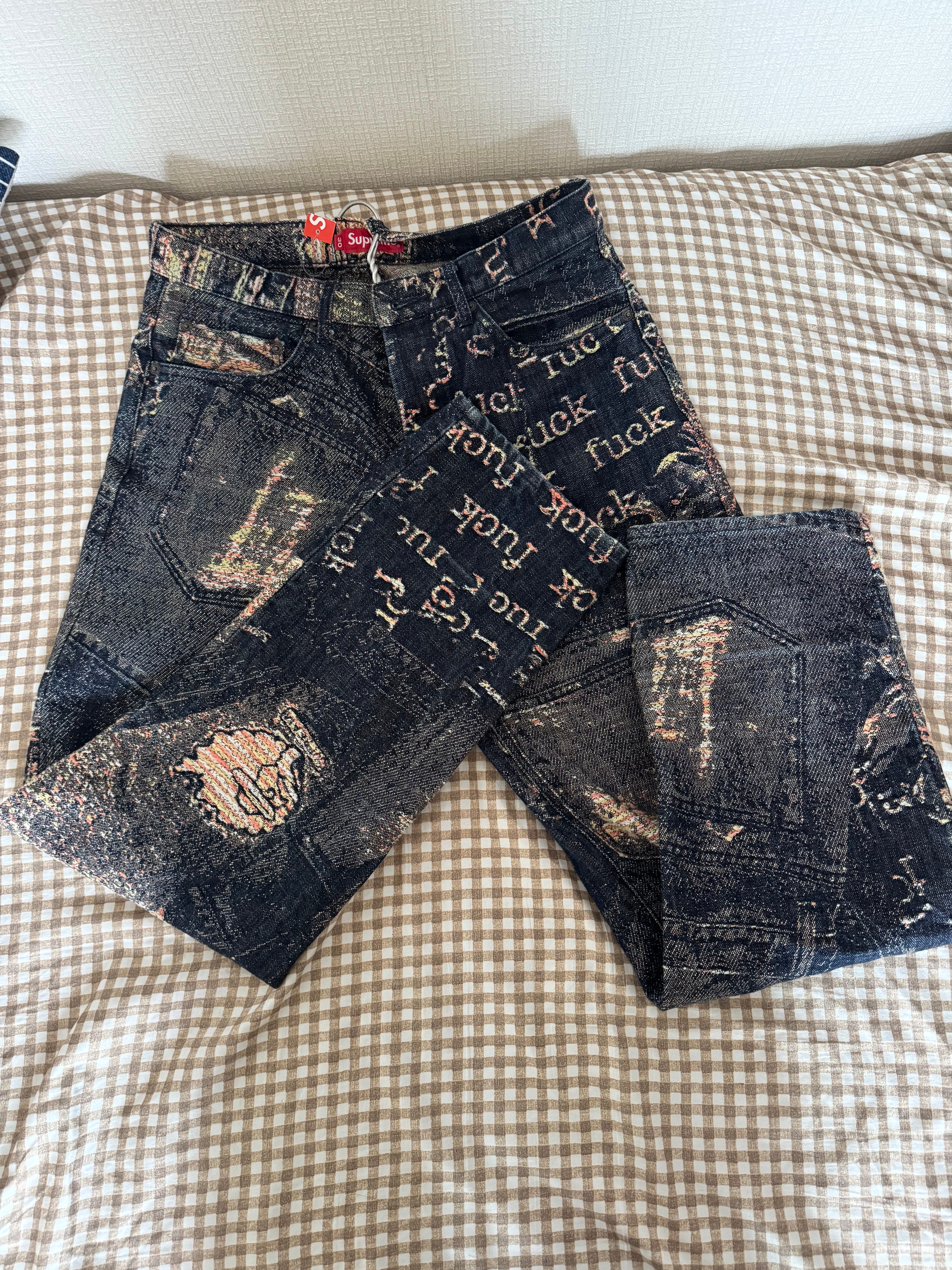 Supreme Archive Denim Jacquard Regular Jean "Blue"