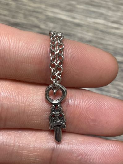 Chrome Hearts #A Stack Charm Dagger "Silver"