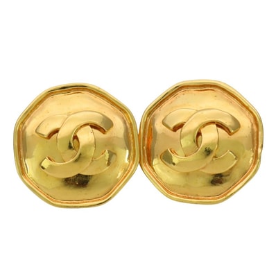 【中古】 シャネル イヤリング メタル ゴールド メッキ ココマーク アクセサリー レディース 女性 CHANEL