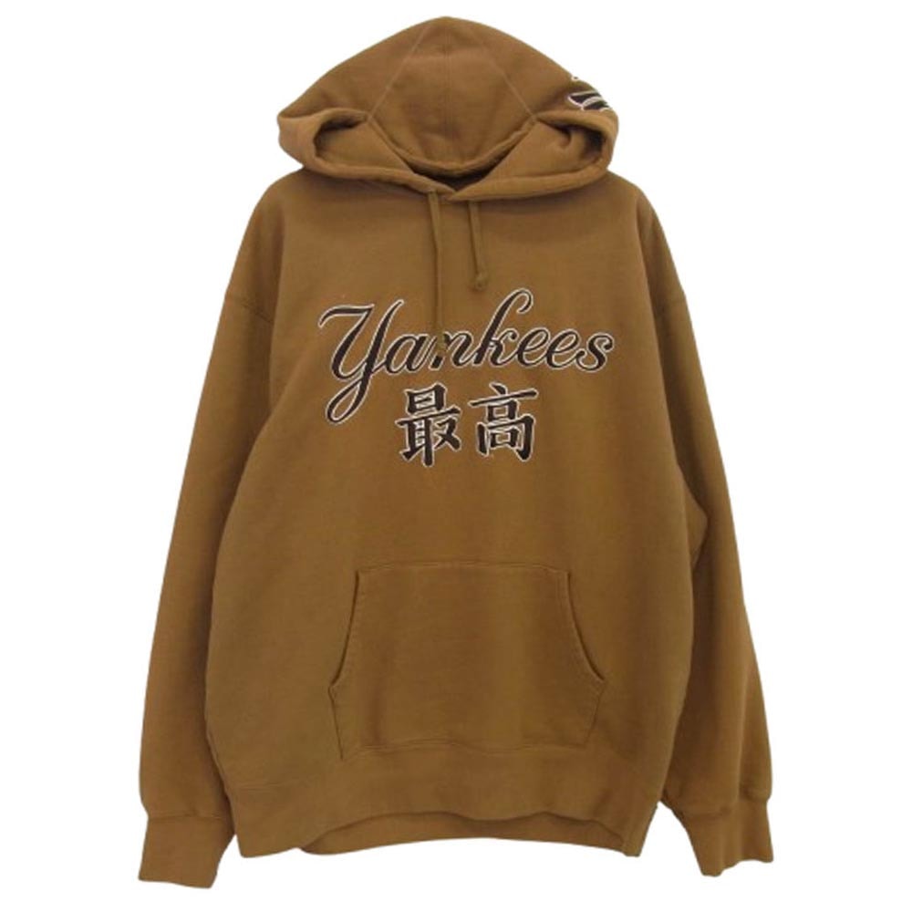 Supreme シュプリーム パーカー 22AW × New York Yankees ニューヨーク ヤンキース Kanji Hooded Sweatshirt カンジ フーディー スウェットシャツ プルオーバーパーカー【中古】