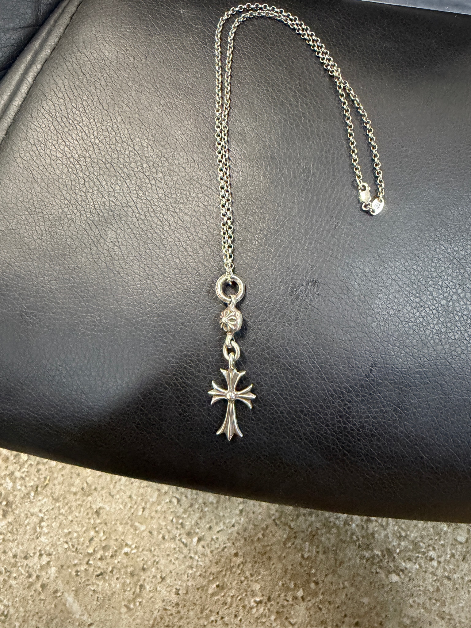 Chrome Hearts 1 Ball Tiny CH Cross Charm "Silver"