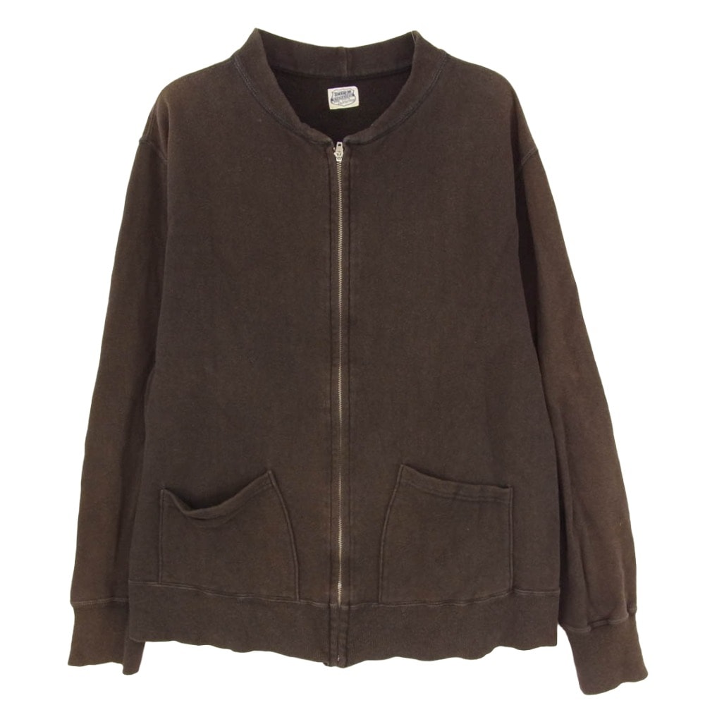 TENDERLOIN テンダーロイン バックプリント スウェット ジップアップ ジャケット ブラウン系 サイズ表記無【中古】