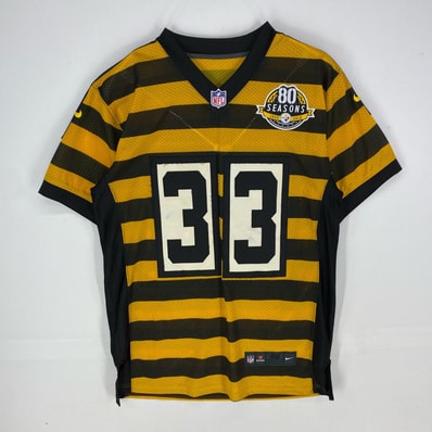 古着 ナイキ NIKE 半袖シャツ メッシュ NFL Vネック ゲームシャツ ショートスリーブ 48 イエロー系 メンズ