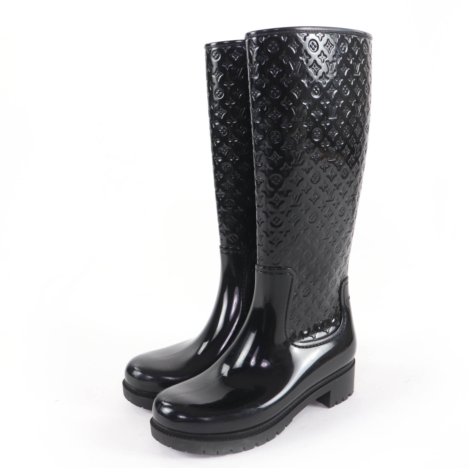 美品 ルイヴィトン ロングブーツ ブラック レディース 37