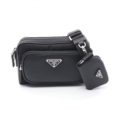 プラダ PRADA Re-Nylon ショルダーバッグ バッグ ナイロン レザー レディース ブラック系 2VH1722DMHF0002OOO 【新品】