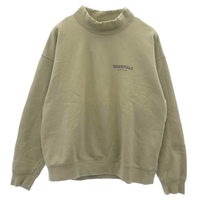 FEAR OF GOD フィアオブゴッド スウェット ESSENTIALS エッセンシャルズ モックネック ロゴ スウェット グリーン系 XL【中古】