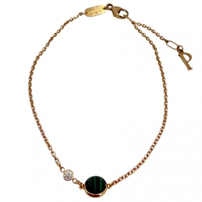 PIAGET ピアジェ ブレスレット ポセション ジュエリー アクセサリー アジャスター付き Possession Au750 18金PG K18ピンクゴールド ダイヤモンド ゴールド グリーン 緑 レディース 約2.1g【中古品】