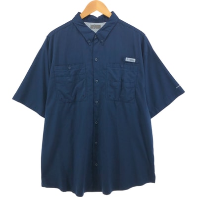 古着 コロンビア Columbia PFG OMNI-SHADE オムニシェイド ボタンダウン 半袖 フィッシングシャツ メンズXL相当/eaa554594