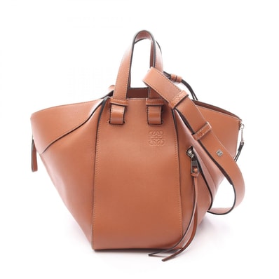 ロエベ LOEWE HAMMOCK SMALL ハンモック スモール 2WAY ハンドバッグ バッグ レザー レディース ブラウン系 【中古】