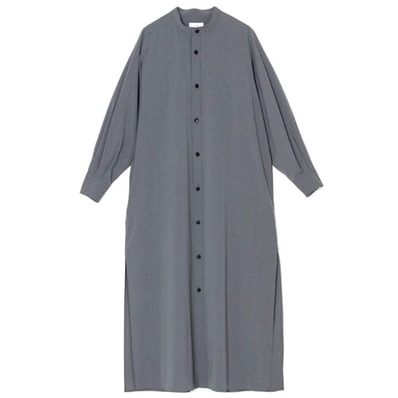 新品 HYKE ハイク 25AW 日本製 MAXI SHIRT DRESS マキシシャツドレス 252 - 16244 1(S) CHARCOAL 定価41,800円 ワンピース トップス g27171