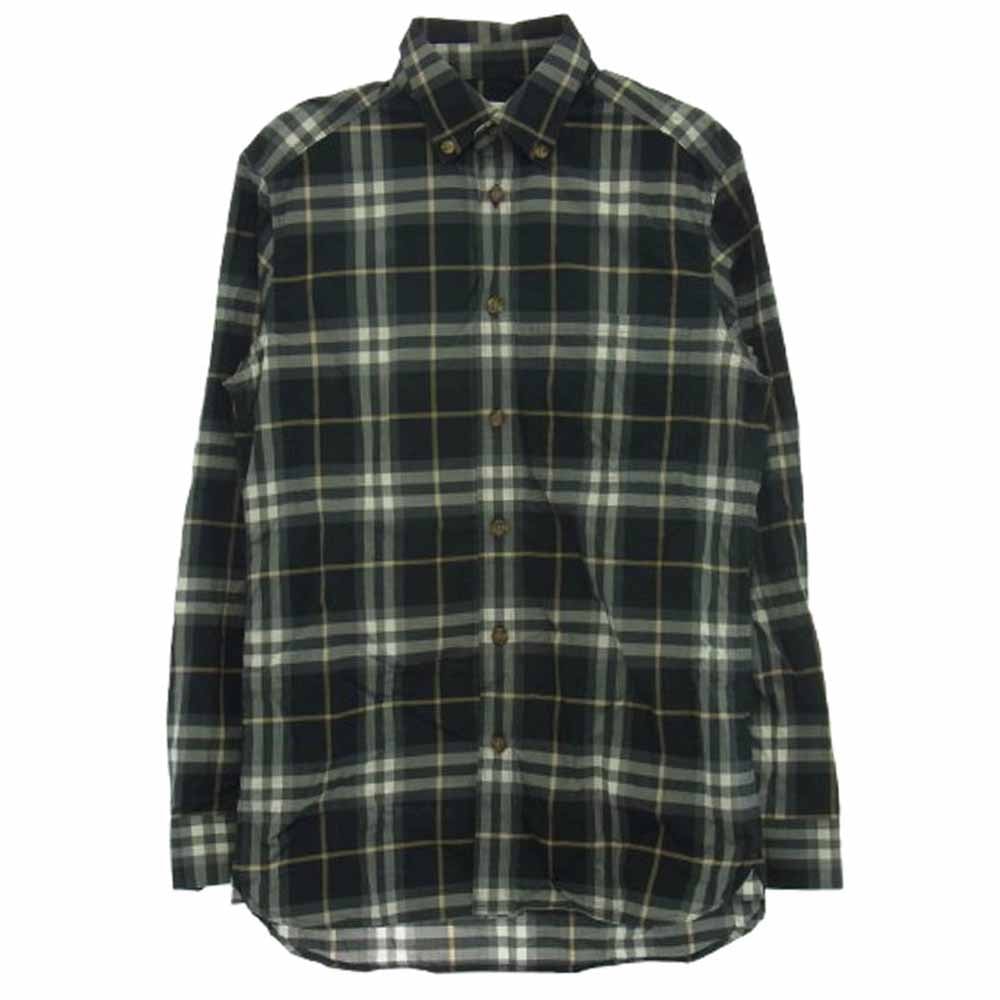BURBERRY バーバリー 長袖シャツ 8048147 ボタンダウン ブロード チェック 長袖シャツ グレー系 ブラック系 XS【中古】