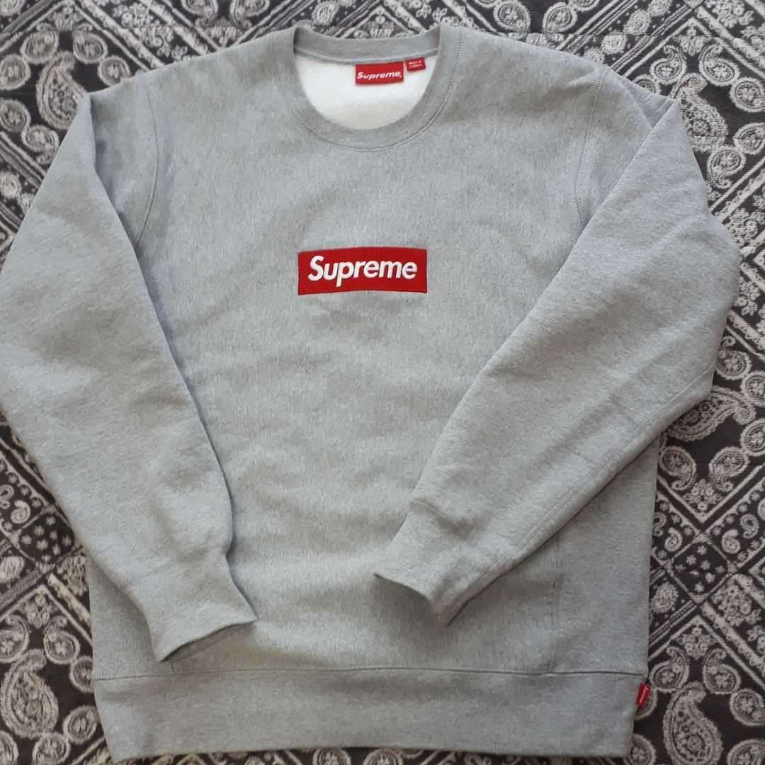 Supreme Box Logo Crewneck Sweatshirt "Ash Grey" (18FW)