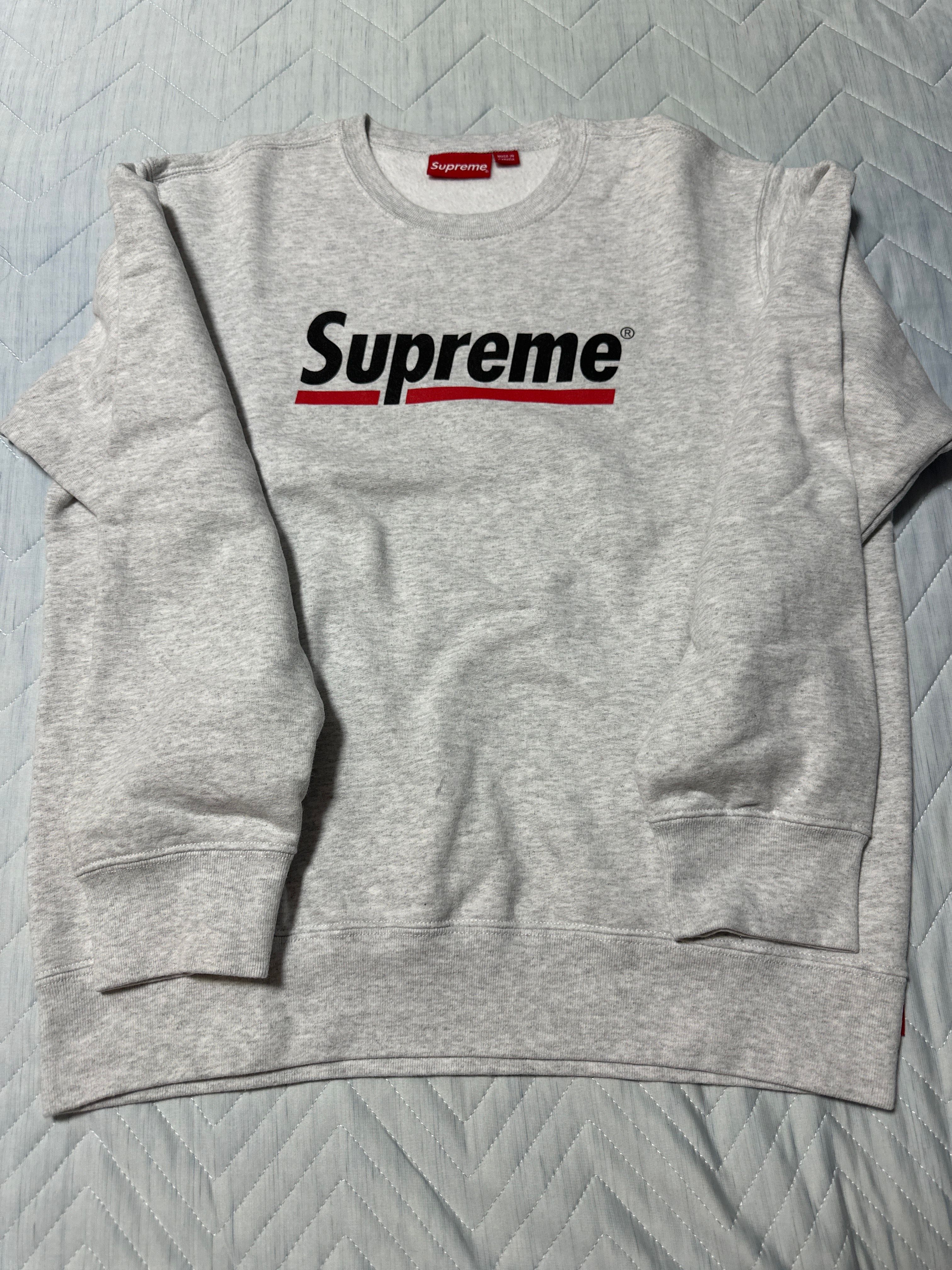 Supreme Underline Crewneck "Grey"