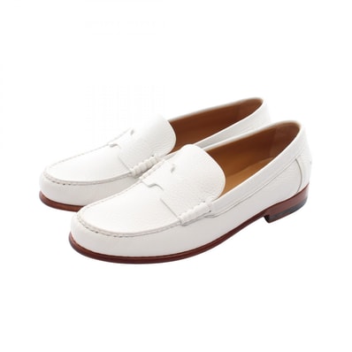 エルメス HERMES ケネディ モカシン 靴 レザー ホワイト レディース ホワイト系 251014Z 【中古】