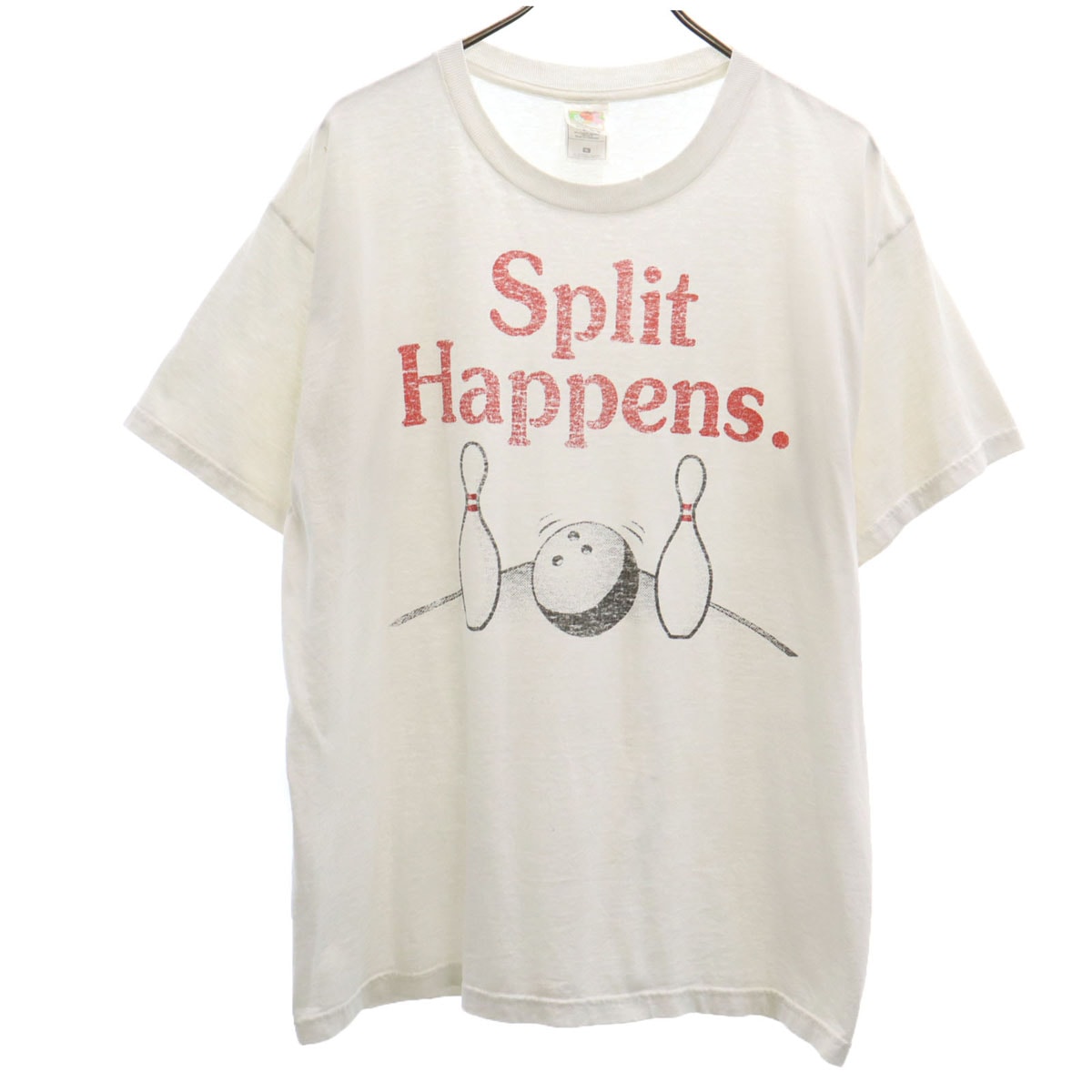 FRUIT OF THE LOOM フルーツオブザルーム 90s 00s オールド ボウリング 半袖 Tシャツ XL ホワイト BEST