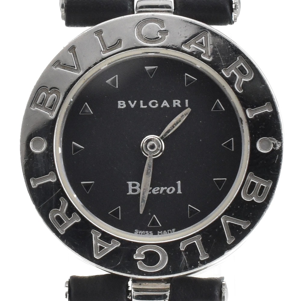 値下 ブルガリ BVLGARI BZ22S B.zero1 SS/レザー クォーツ レディース 良品 A#143344