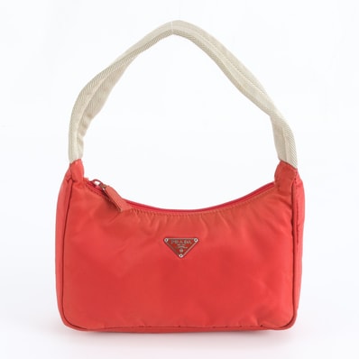 ■美品 プラダ テスート ナイロントライアングルロゴハンドバッグ