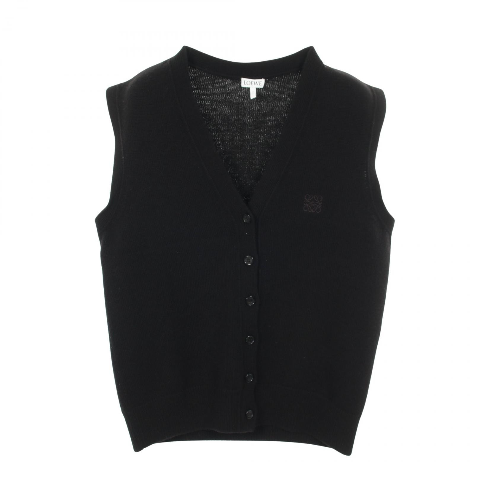 AURALEE Flat Yarn Rib Knit Vest 