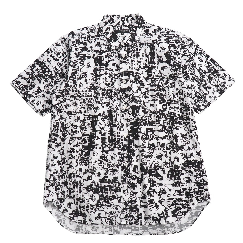 COMME des GARCONS HOMME PLUS コムデギャルソンオムプリュス 半袖シャツ サイズM AD2011 総柄 モノクロ ブランド古着【中古】20260807/PU0246
