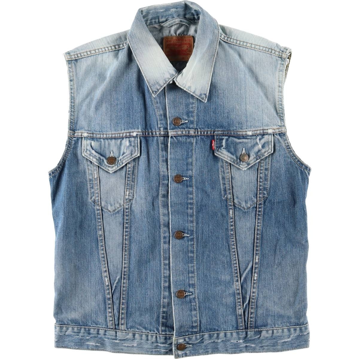 古着 リーバイス Levi's ユーロモデル カットオフ デニムベスト メンズL相当/eaa602718