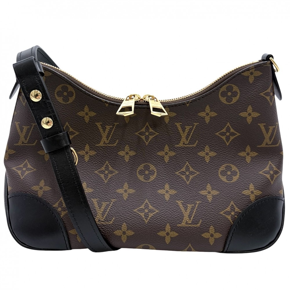 LOUIS VUITTON ルイヴィトン ショルダーバッグ モノグラム ブーローニュPM 肩掛け 斜め掛け ブラック 黒 M45831    ノワール ブラウン 茶 ゴールド金具 レディース【中古品】