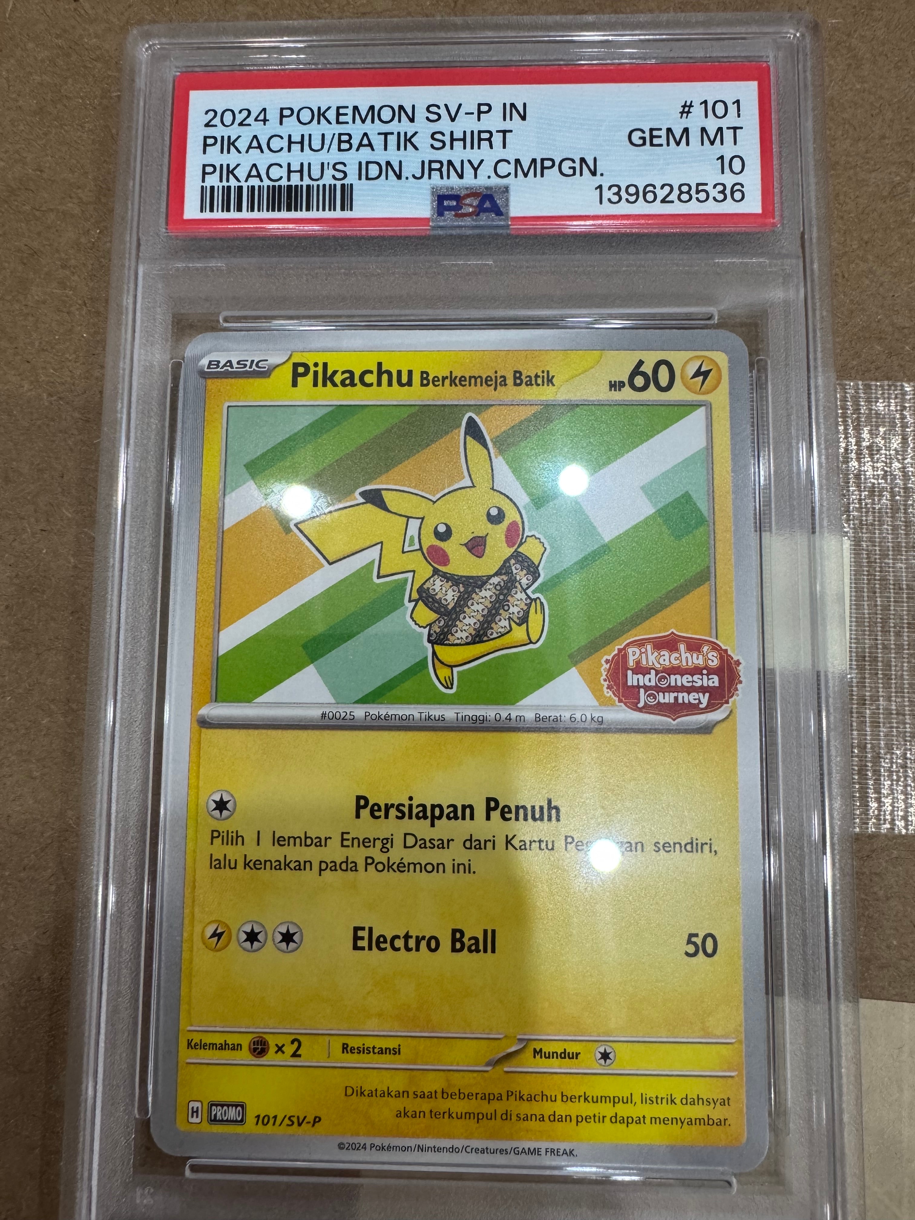 PSA10】バティックシャツを着たピカチュウ (ピカチュウ柄) P [SV-P 101