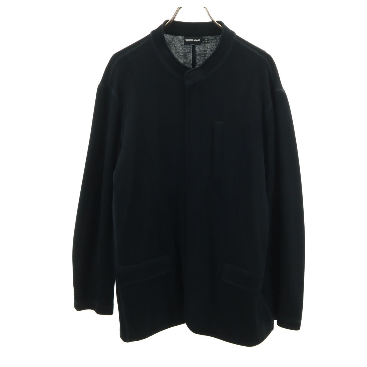 GIORGIO ARMANI ジョルジオアルマーニ イタリア製 ジップジャケット 52 ブラック
