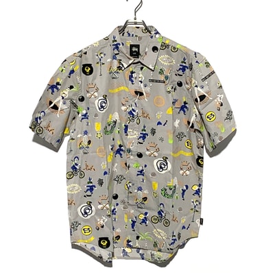 STUSSY All-over pattern S/S SHIRT Grey