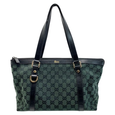 ☆☆GUCCI グッチ ハンドバッグ キャンバス 272399 ダークグリーン ゴールド金具 レディース