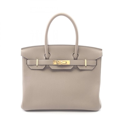 エルメス HERMES バーキン30 ハンドバッグ バッグ レザー トゴ トゴ グリアスファルト C刻印(2018年製造) レディース ベージュ系 【中古】