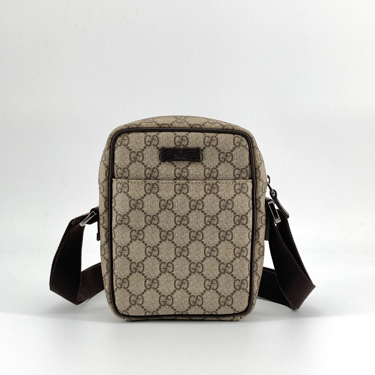 GUCCI(グッチ) GGスプリーム 122754 ショルダーバッグ ベージュ×ブラウン