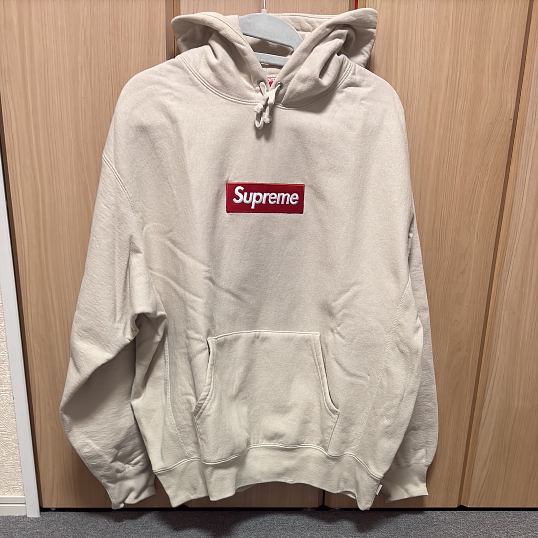 Supreme Box Logo Hooded Sweatshirt "Stone" (24FW)