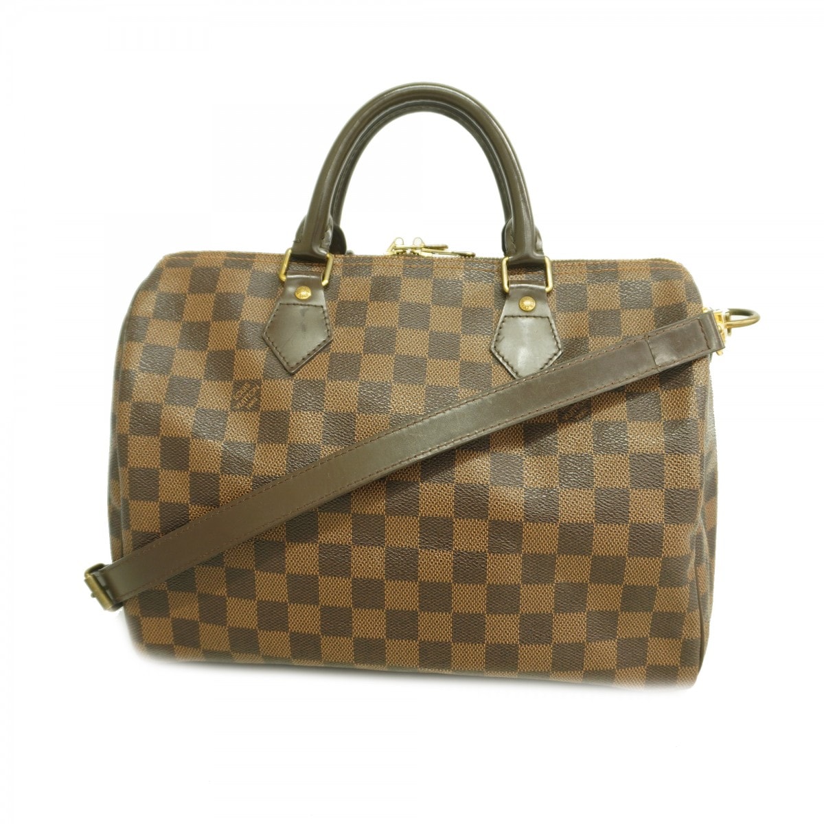 【6dd4466-h】ルイヴィトン ハンドバッグ ダミエ スピーディバンドリエール30 N41183 エベヌ 2wayバッグ【中古】レディース