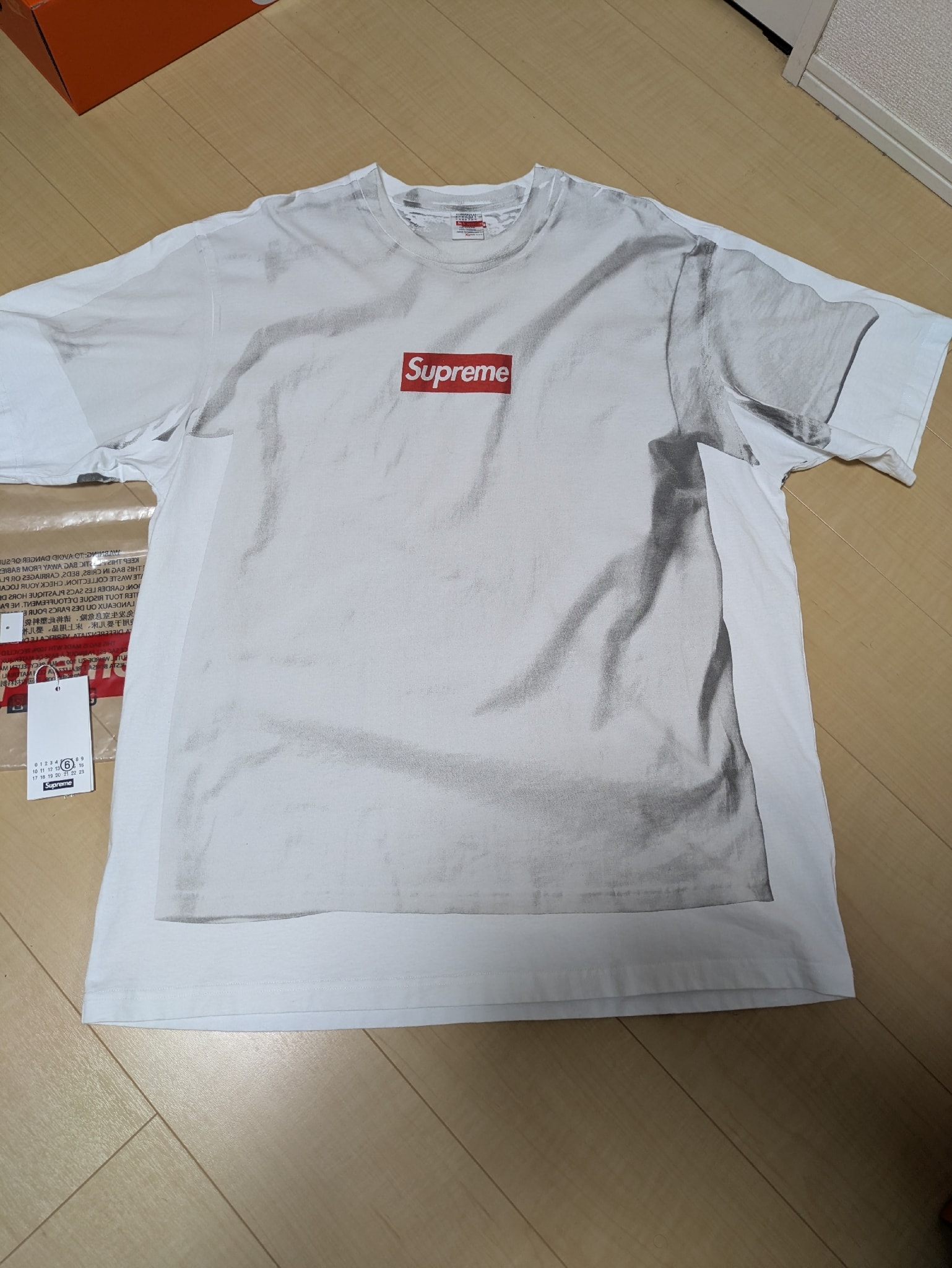 Supreme x MM6 Maison Margiela Box Logo Tee "White"