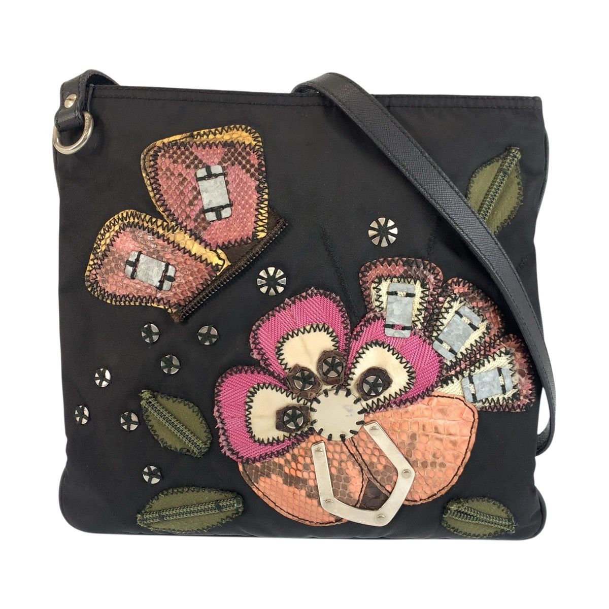 目立った傷や汚れなし】美品 PRADA プラダ テスート 三角ロゴ