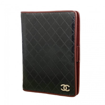 ★SALE【6de6437-k】シャネル 手帳カバー ビコローレ レザー ブラック シルバー金具【中古】レディース