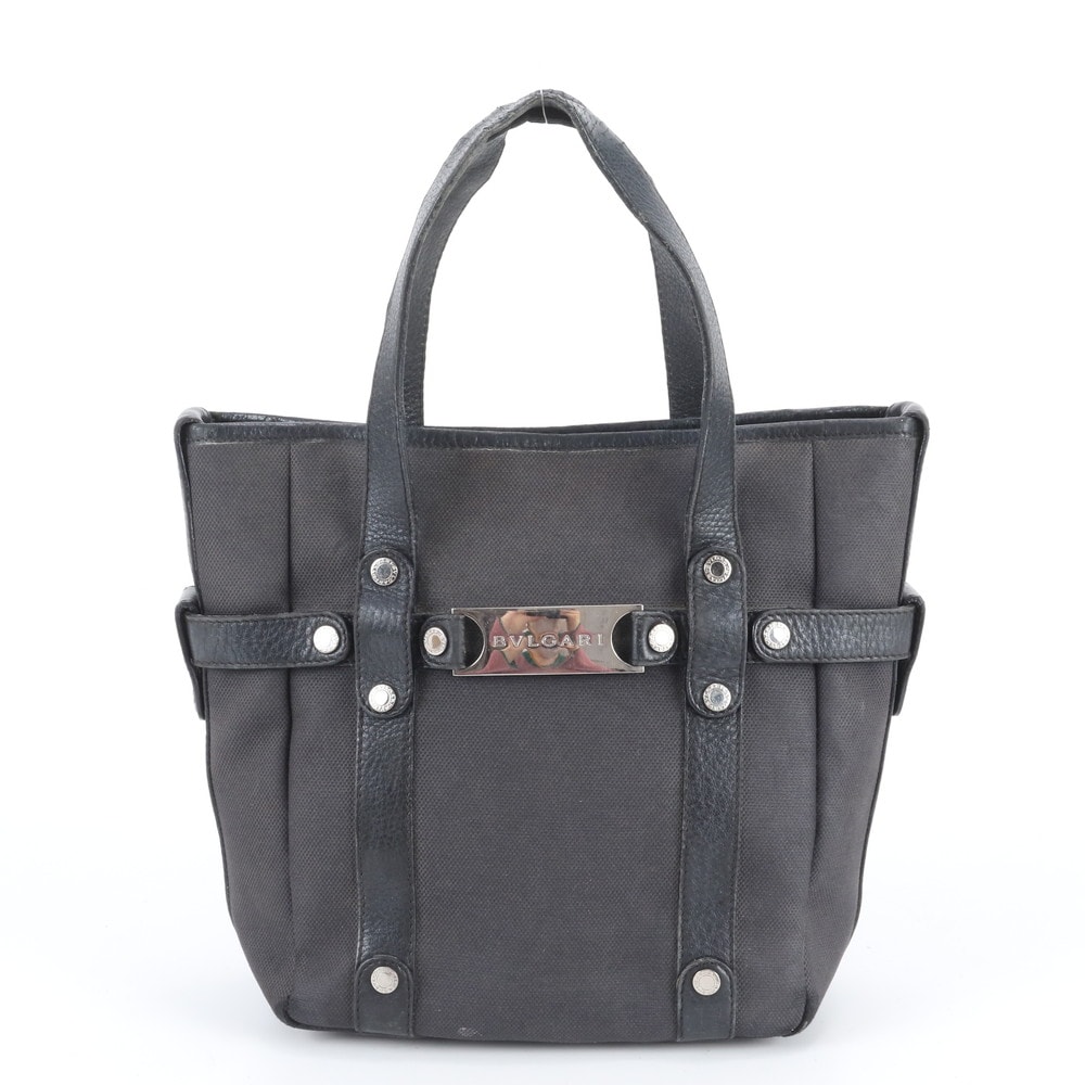 ブルガリ トート バッグ レザー×キャンバス