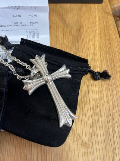 Chrome Hearts Large CH Cross Pendant "Silver"