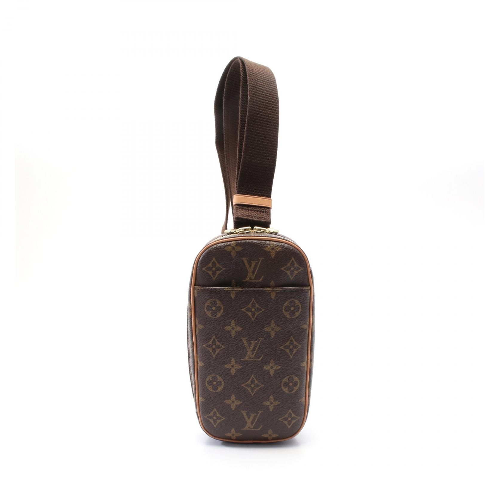 ルイ・ヴィトン LOUIS VUITTON ポシェットガンジュ ウエストバッグ ボディバッグ バッグ PVCコーティングキャンバス レザー モノグラム メンズ レディース ブラウン系 M51870 【中古】