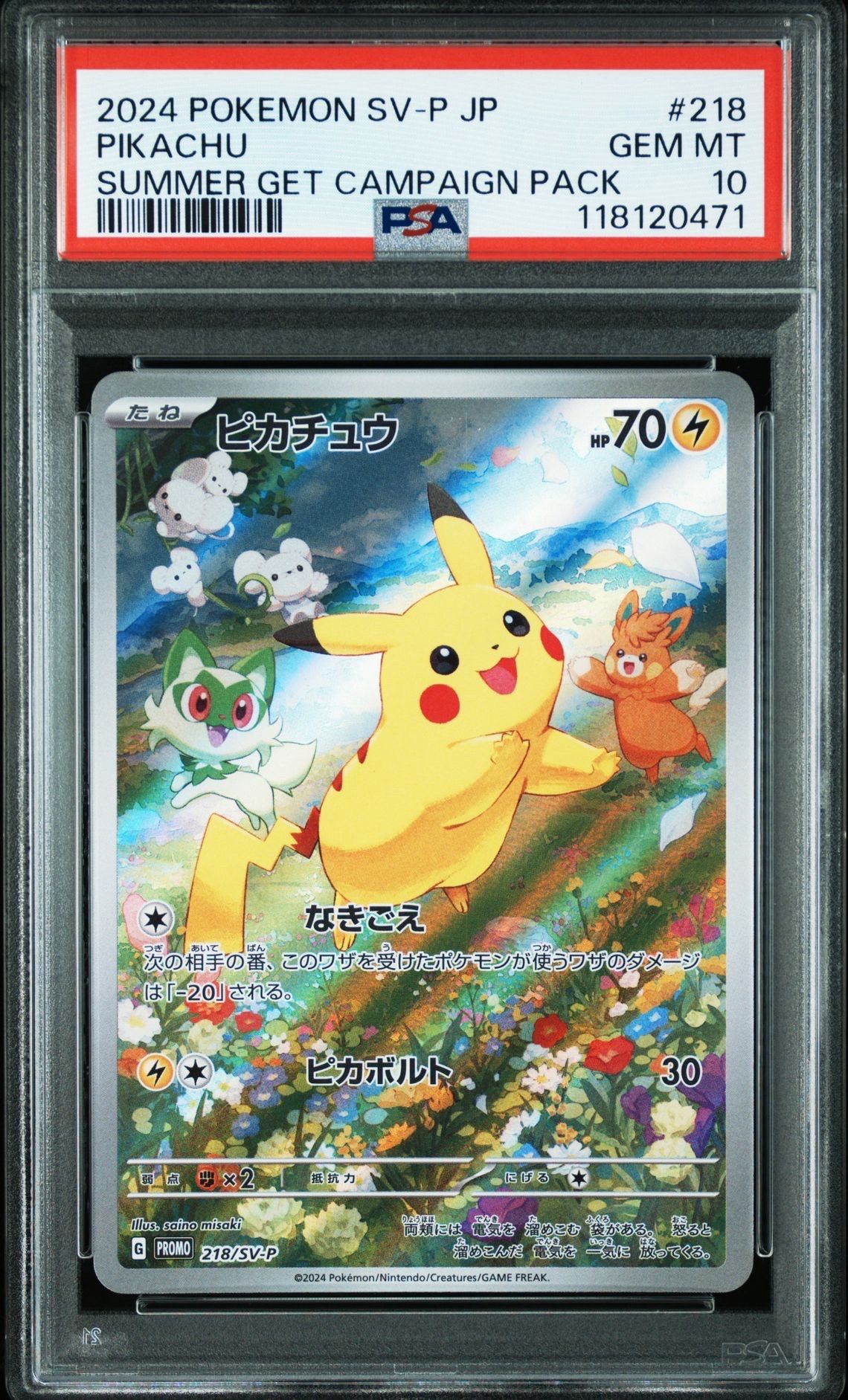 ピカチュウ P [SV-P 218](プロモカードパック「ポケカの夏がキタ!プロモカードGetキャンペーン!」)